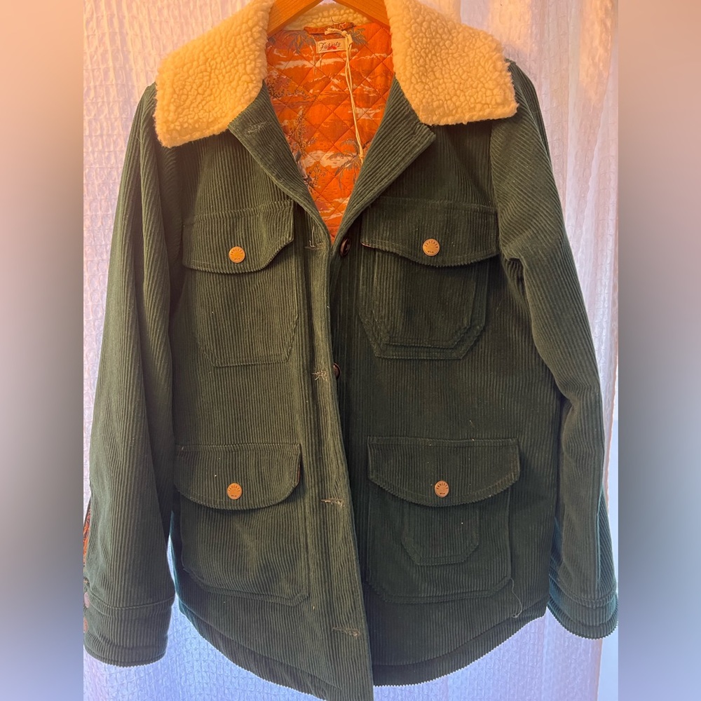 Faherty Cord and Sherpa collar jacket